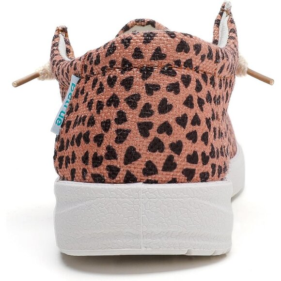 Women's Coffee Casual Slip On Deck Canvas Loafers Sneakers Boot Shoes - Picture 4 of 8